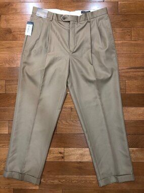 NWT Daniel Cremieux Signature Collection Tan Dress Pants Size 38W 30L